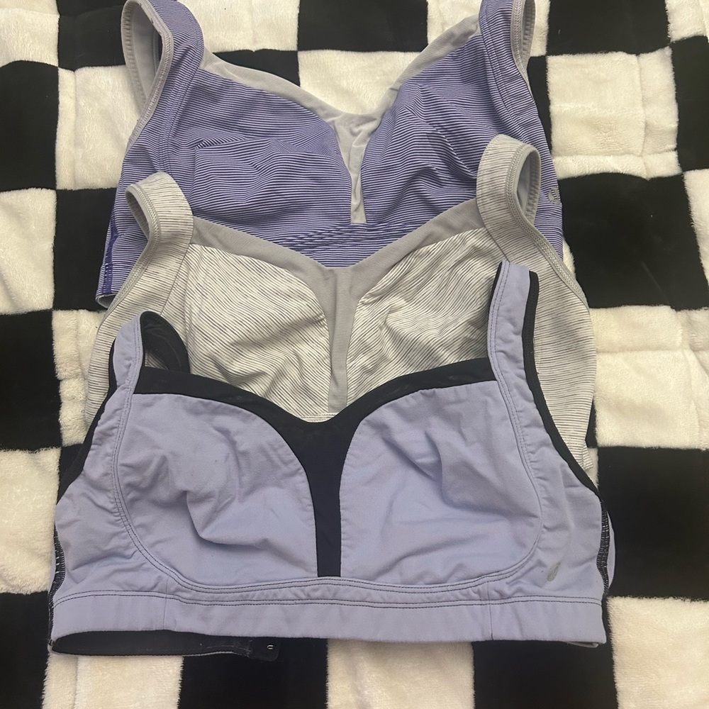 Women's Purple and Gray Sports Bra lot Lululemon Tatatamer 36D